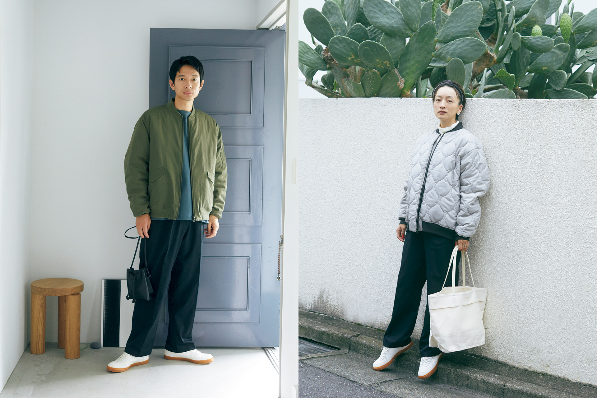 高山 都さん、安井達郎さんが着こなす〈UNOHA〉から登場したユニ