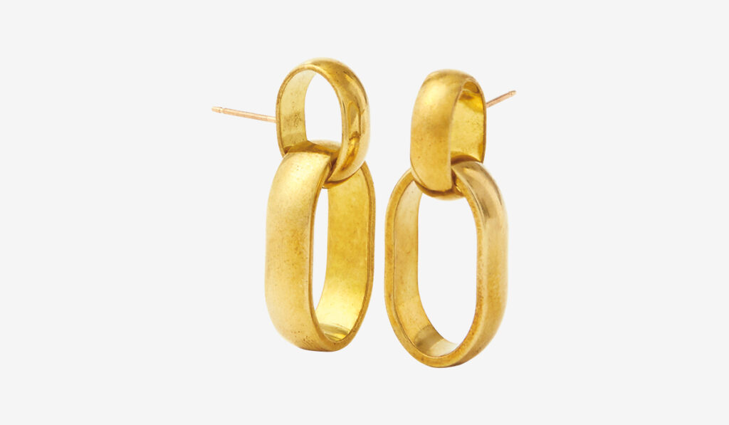 LAURA  LOMBARDI brass gold  earrings