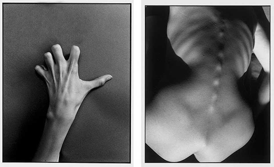 身体に浮かび上がる骨格の曲線と直線が様々な風景を想起させる。 フォトグラファー松原博子さんのphoto／book exhibition 「momo-momo ii」が開催。
