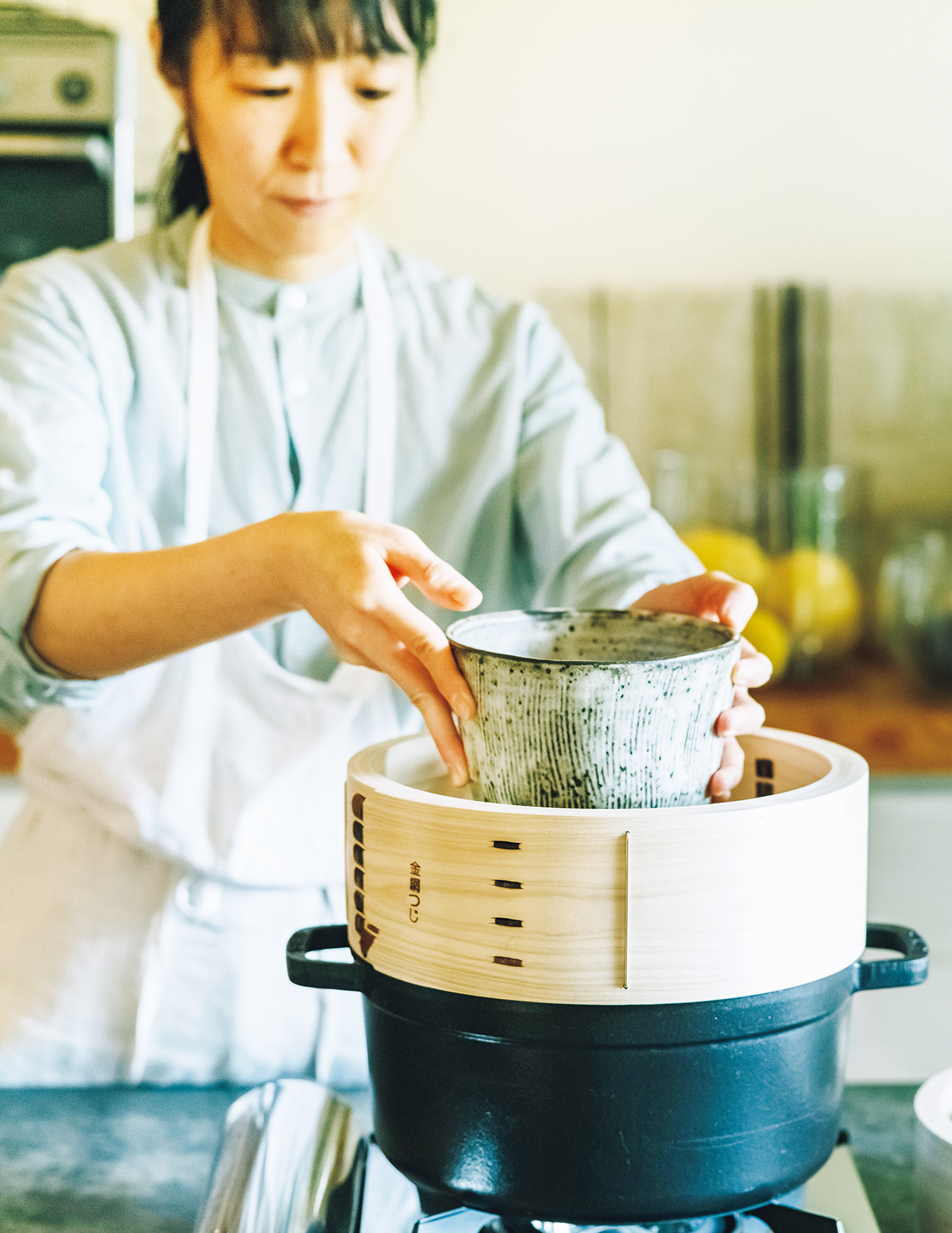 のっぽの器も入る深さを。 金網つじ 中華せいろ 蒸し料理 せいろ 料理家 冷水希三子 理論 揃えるべき 道具