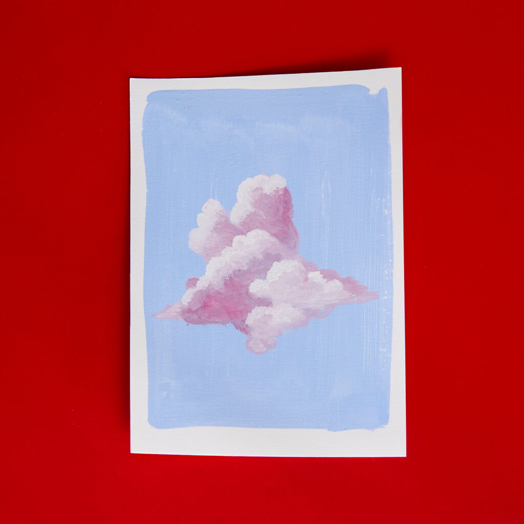 友人ティエリー・ジュルノが描いた雲は詩的に描かれた自然がテーマになっています。