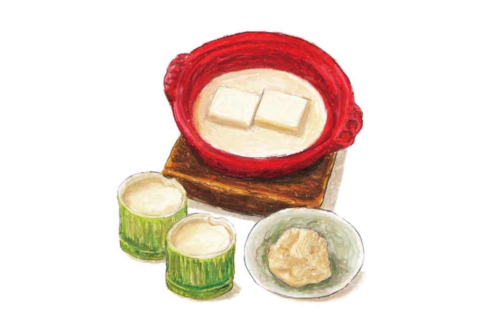 『とうふ屋うかい』の豆水とうふセット

四季を感じる広大な日本庭園に数寄屋造りの部屋。家族の記念日や大切な会食にも選ばれる東京・芝の豆腐会席の名店。こちらの鍋セットでは、大豆の甘味が際立つ「吟醸とうふ」「生湯葉」、同店の名物鍋である「豆水とうふ」が味わえる。天然塩と醤油もセットに。賞味期限は冷蔵保存で2 日。受注生産となり、着日指定は注文日より7 日以降2 週間の間で月・火曜を除いた日の指定が可能。豆水とうふセット（ 2 人前）¥5,800。▷注文はオンラインショップから。https://ukai-online.com