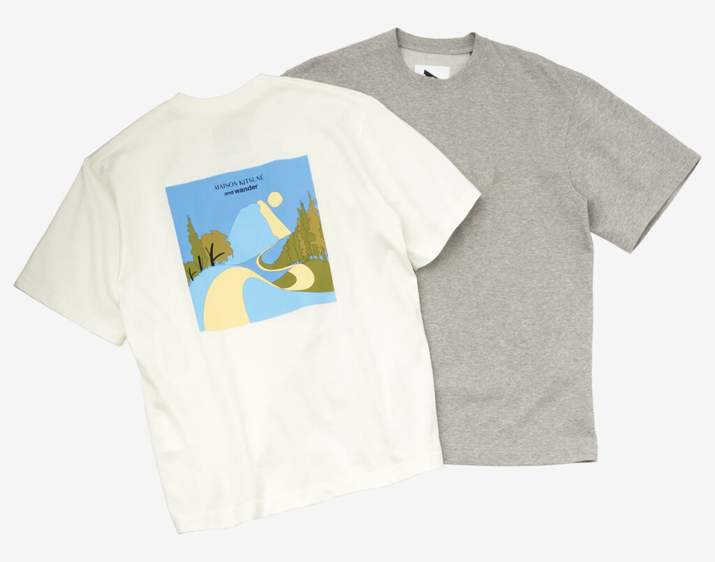 MAISON KITSUNÉ × AND WANDER t-shirt