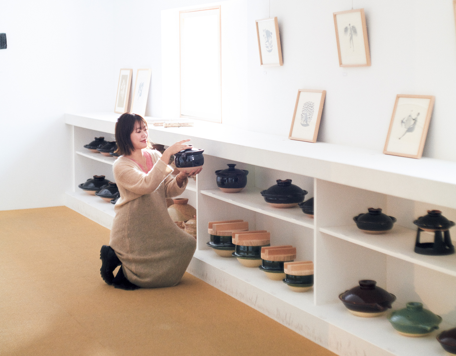 義山　菓子器　水色　渦　坂本葉留夫作　新品 音楽家の坂本美雨さんと、クラフトマンシップの宿る、三重のものづくり