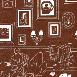 今日１日を、このイラストと。花松 あゆみ vol.1 喫茶店