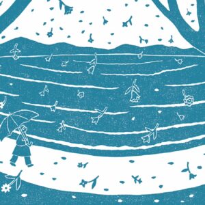 今日１日を、このイラストと。花松 あゆみ vol.1 花の雨