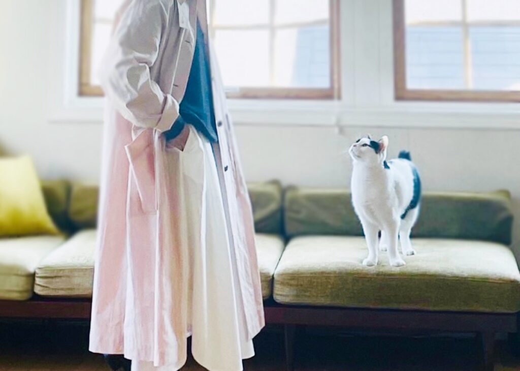 マネージャー気取り。【〈LOISIR〉デザイナー・前田敬子による、保護猫・えいたと暮らす日常。 vol.78】保護猫 えいた