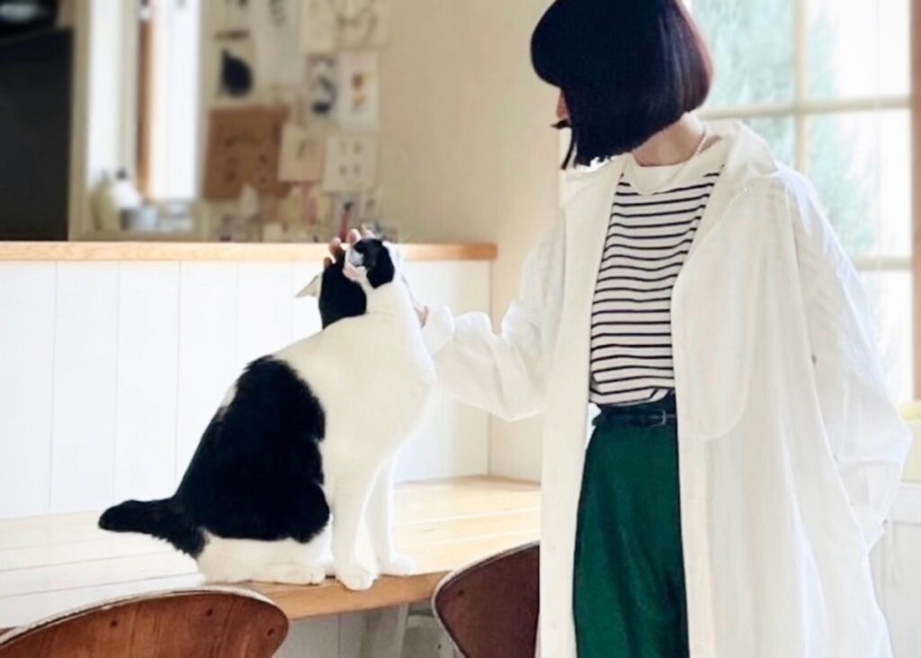 マネージャー気取り。【〈LOISIR〉デザイナー・前田敬子による、保護猫・えいたと暮らす日常。 vol.78】保護猫 えいたマネージャー気取り。【〈LOISIR〉デザイナー・前田敬子による、保護猫・えいたと暮らす日常。 vol.78】保護猫 えいた