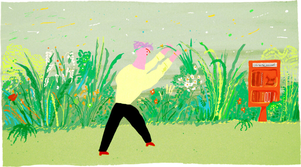 今日１日を、このイラストと。竹井 晴日 vol.1 花摘み男