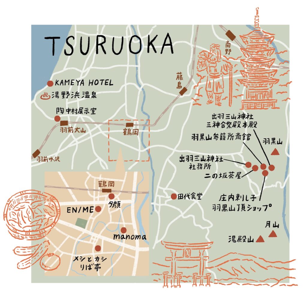 鶴岡イラストMAP本画像 鶴岡イラストMAP本画像