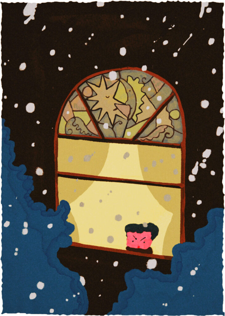 今日１日を、このイラストと。竹井 晴日 vol.15 雪の日のぼうや