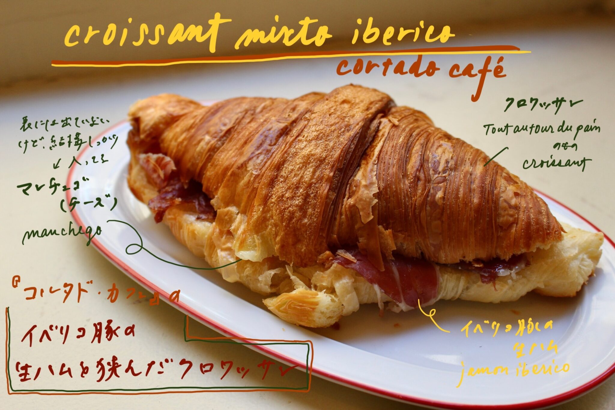 香り高いイベリコ豚の生ハムが絶品！ パリで食べたいクロワッサン 