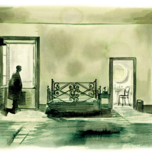 〈smbetsmb〉アートディレクター・新保美沙子さんが「しつらえ」の美意識を学んだ、5本の映画。 | シンプルで無機質とも思える部屋は、大きな窓や空間を仕切るベッドがアクセントに。