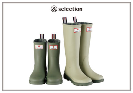 ダブルネームロゴに心が踊る、〈メゾン キツネ〉×〈ハンター〉のショートブーツ。