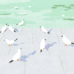 今日１日を、このイラストと。のなか あやみ vol.1 白くとけて (蓮華寺池公園) | 白くとけて (蓮華寺池公園)