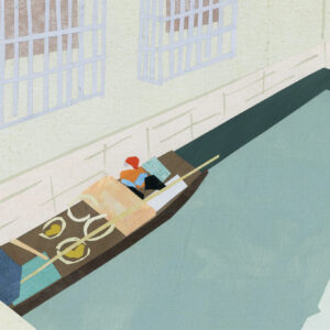 今日１日を、このイラストと。のなか あやみ vol.12 | 爺を浮かべて (蘇州姑蘇)