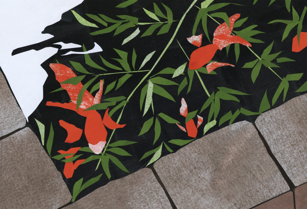 今日1日を、このイラストと。のなか あやみ vol.17 | 赤く浮かんで (学芸大学 花善) 今日1日を、このイラストと。のなか あやみ vol.17