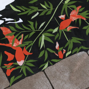 今日１日を、このイラストと。のなか あやみ vol.17 | 赤く浮かんで (学芸大学 花善)