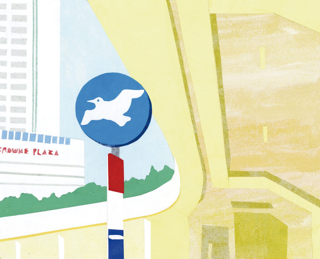 今日1日を、このイラストと。のなか あやみ vol.18 | 港町ぐるり (新神戸駅バス停) 今日1日を、このイラストと。のなか あやみ vol.18