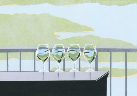 今日１日を、このイラストと。のなか あやみ vol.21 | 瀬戸内、そそがれて (牛窓オリーブ園展望台)