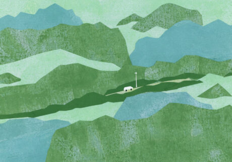 今日１日を、このイラストと。のなか あやみ vol.22 | 青の間にちらりほらり (どうだん原)