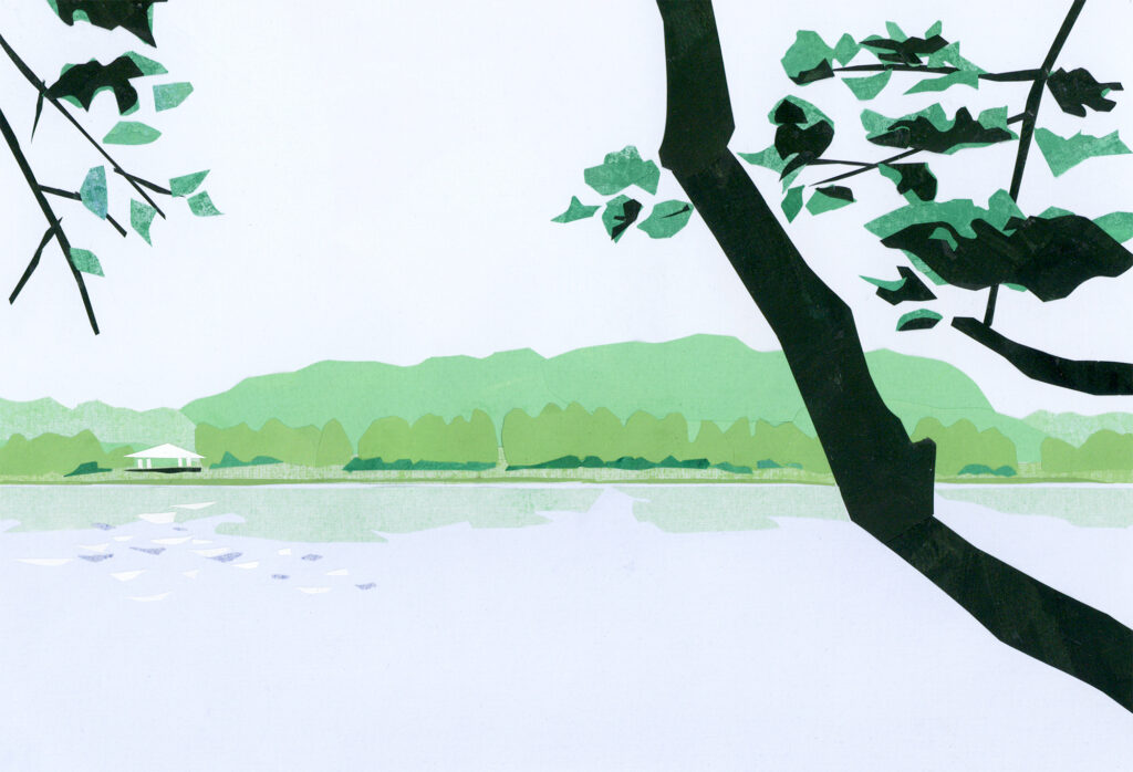 今日1日を、このイラストと。のなか あやみ vol.28 | 湖畔にたたずんで (佐鳴湖) 今日1日を、このイラストと。のなか あやみ vol.28