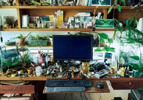 熱帯雨林のような空間に。植物に囲まれた、作家・市川拓司さんの書斎。「武蔵野の森の近くで育ったから、植物がないと落ち着かない」という書斎は、まるで植物園のよう。棚にあるオブジェなどもほとんどが自作。 | 「武蔵野の森の近くで育ったから、植物がないと落ち着かない」という書斎は、まるで植物園のよう。棚にあるオブジェなどもほとんどが自作。 熱帯雨林のような空間に。植物に囲まれた、作家・市川拓司さんの書斎。「武蔵野の森の近くで育ったから、植物がないと落ち着かない」という書斎は、まるで植物園のよう。棚にあるオブジェなどもほとんどが自作。 | 「武蔵野の森の近くで育ったから、植物がないと落ち着かない」という書斎は、まるで植物園のよう。棚にあるオブジェなどもほとんどが自作。