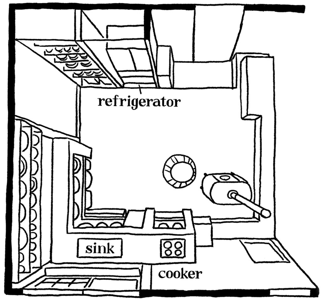 築150年のお勝手を、朗らかな台所に。古民家を改修した、心地よい台所。L字型が特徴的な台所。棚はすべてオープンラックで、冷蔵庫やレンジなど佳子さんの心に響かないものは納戸に収納している。 | L字型が特徴的な台所。棚はすべてオープンラックで、冷蔵庫やレンジなど佳子さんの心に響かないものは納戸に収納している。 築150年のお勝手を、朗らかな台所に。古民家を改修した、心地よい台所。L字型が特徴的な台所。棚はすべてオープンラックで、冷蔵庫やレンジなど佳子さんの心に響かないものは納戸に収納している。