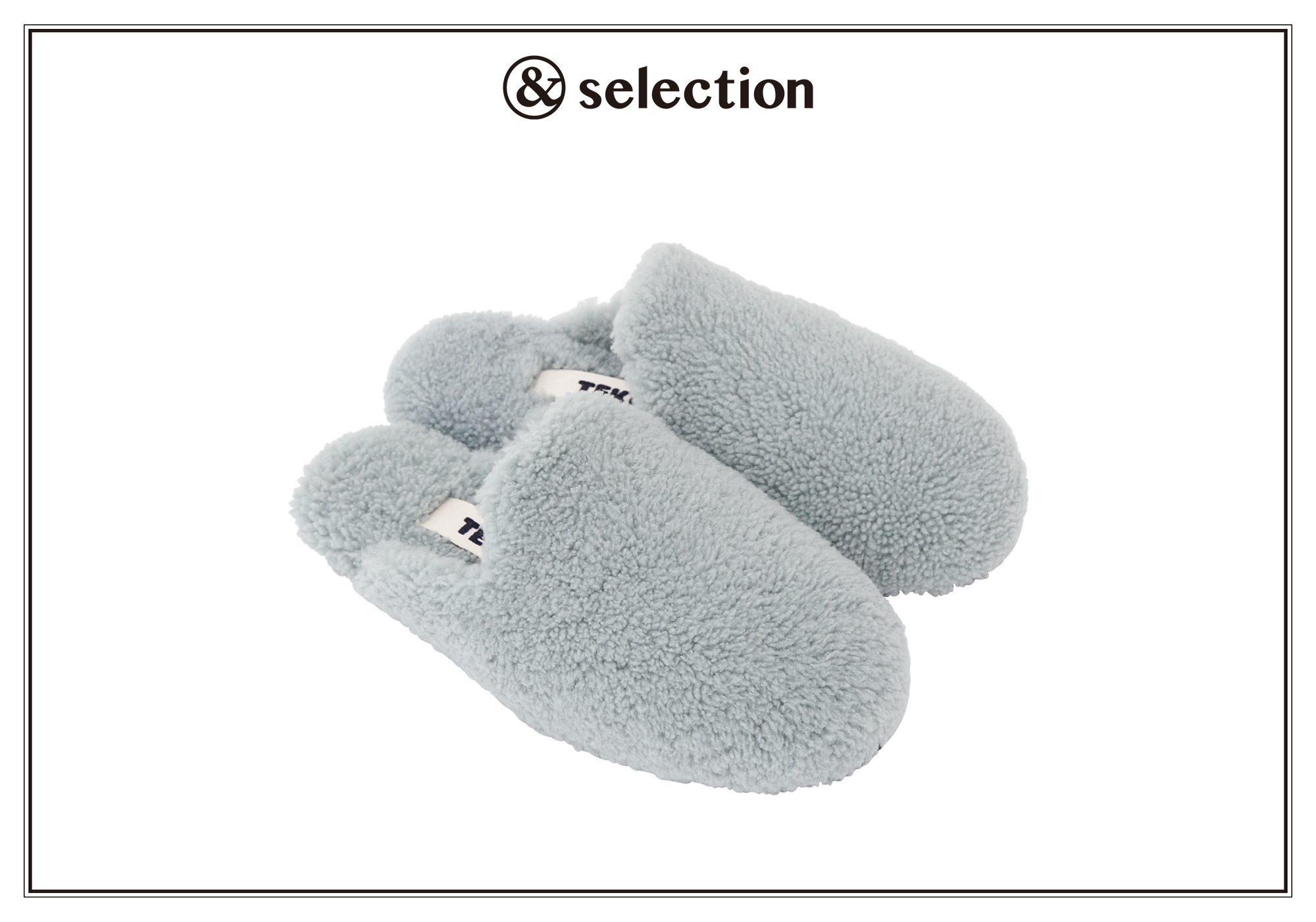 もこもこのソフトムートンで足元をやさしく包み込む、〈テクラ〉のスリッパ。