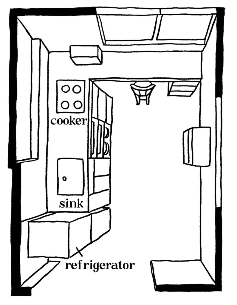 周囲の自然に溶け込む、部材の色に。菓子研究家・長田佳子さんの台所。