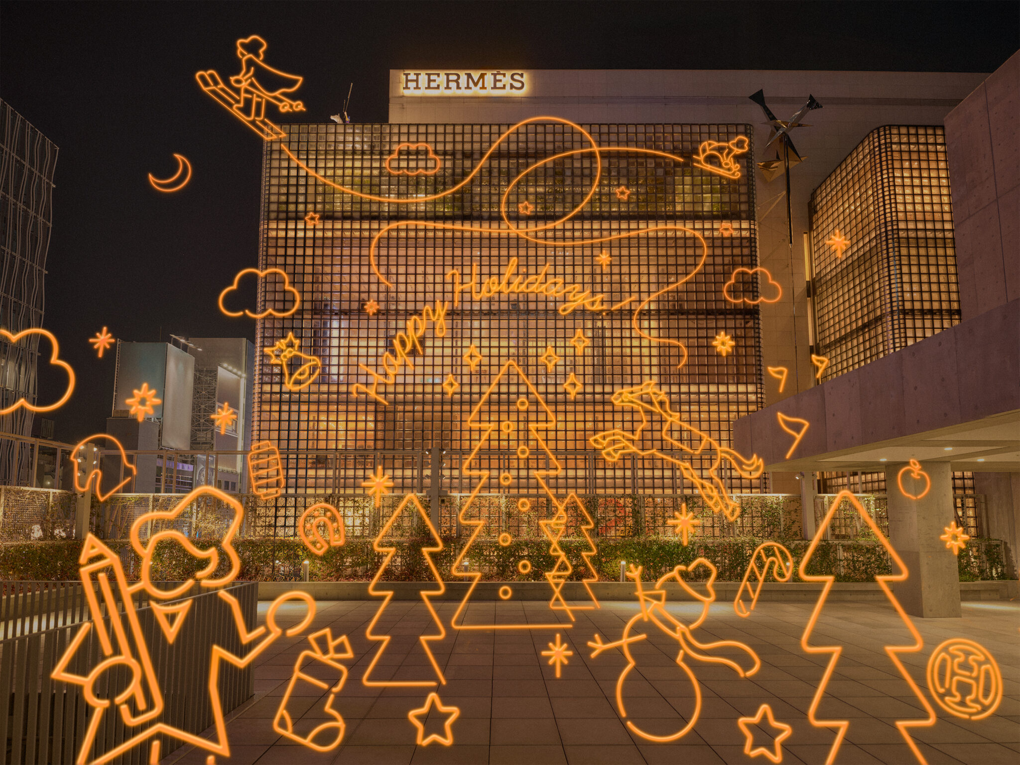 銀座の空に、3Dでドローイング。「HERMÈS LANTERNE DRAWING」が『Ginza