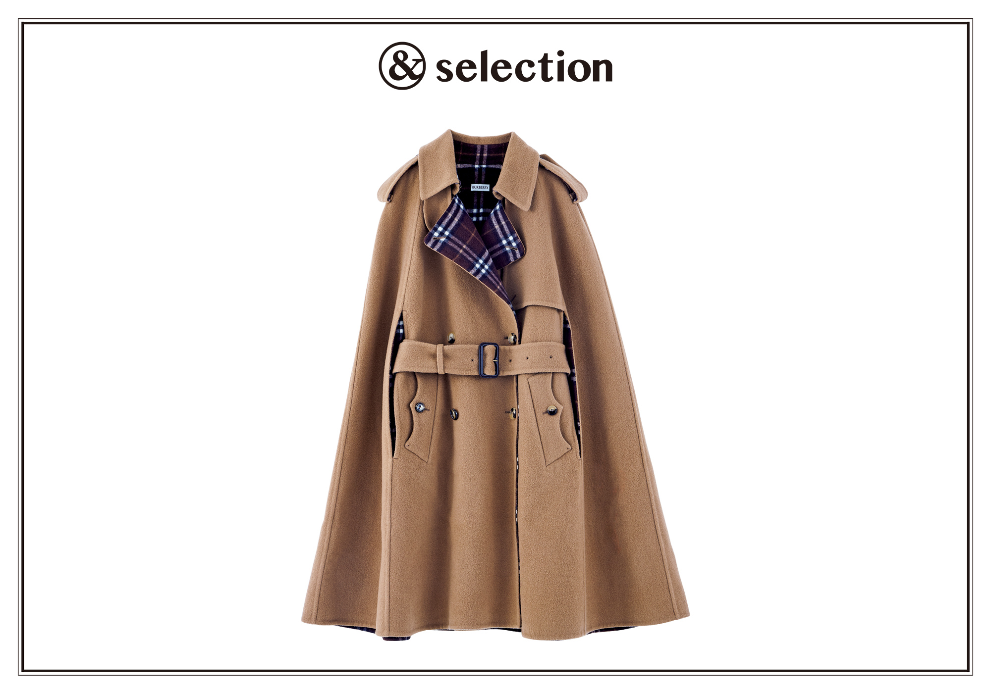 エレガントに着こなしたい、トレンチのディテールを再解釈した〈バーバリー〉のケープ。