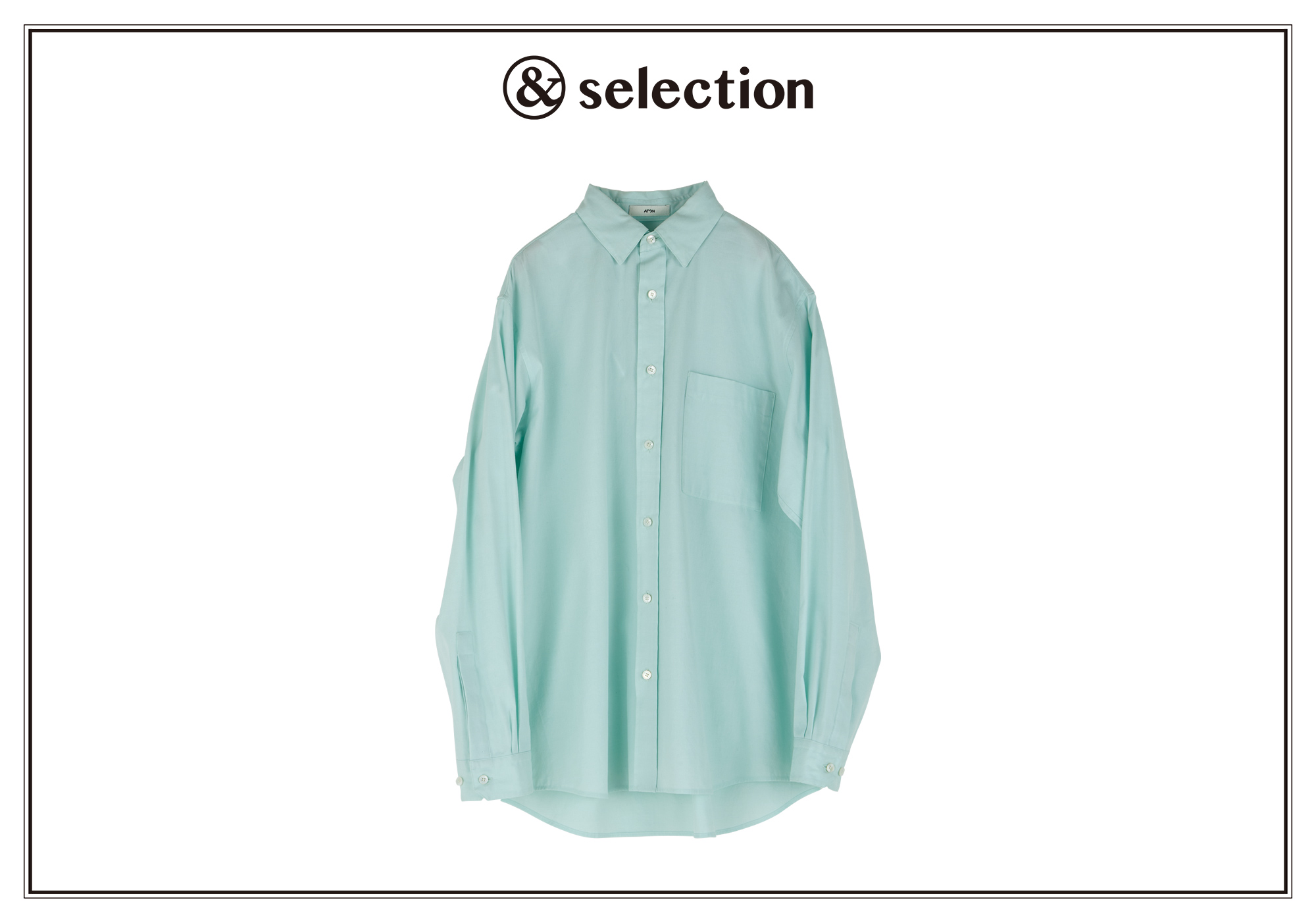 〈エイトン〉から、爽やかなグリーンが春らしいシャツを。