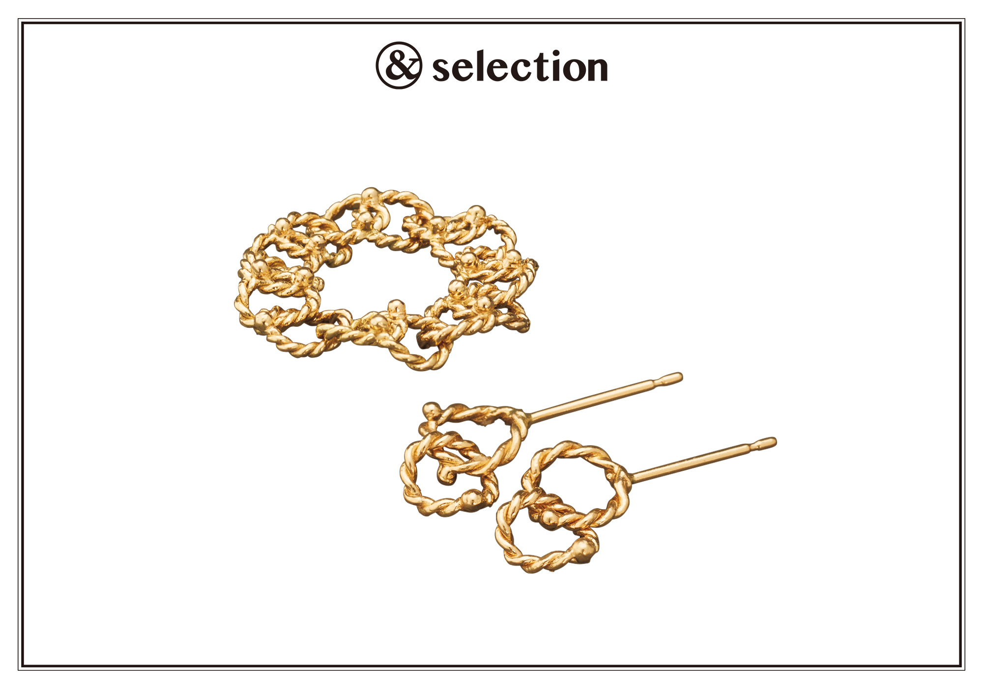 手作業でゴールドの円を繋ぎ合わせた、〈ミカ ウエハラ〉の繊細なジュエリーを。