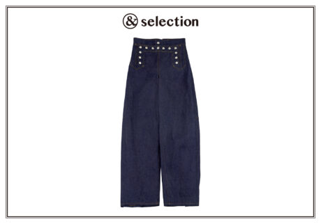 ヴィンテージデニムの表情を再現した、〈ハイク〉ならではのセーラーパンツ。