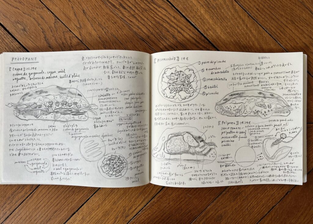 川村明子 サンドイッチ スケッチ