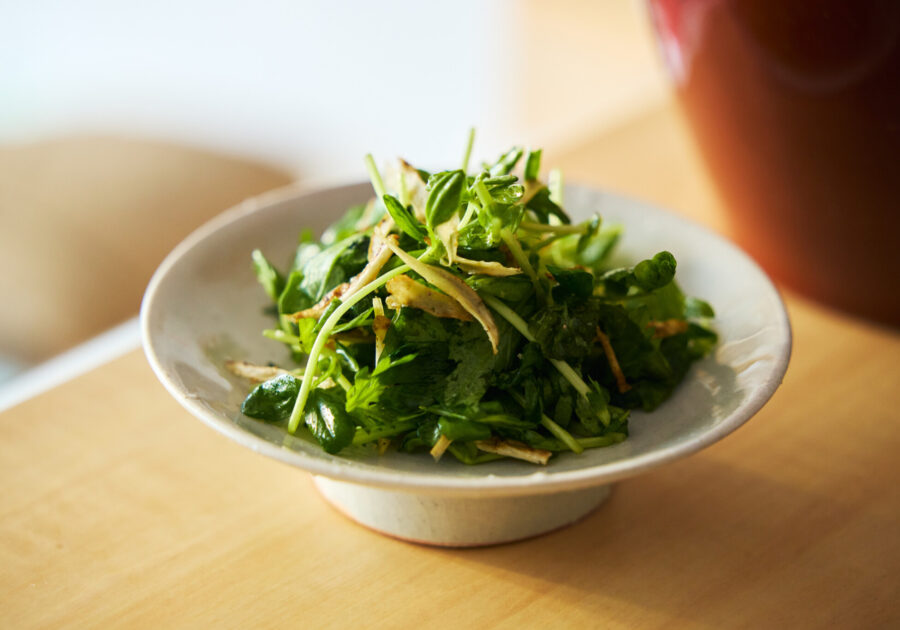 1 春菊と豆苗の揚げごぼうナムル おべんと屋さん〈75foods〉吉森なな子のレシピ帖 #7