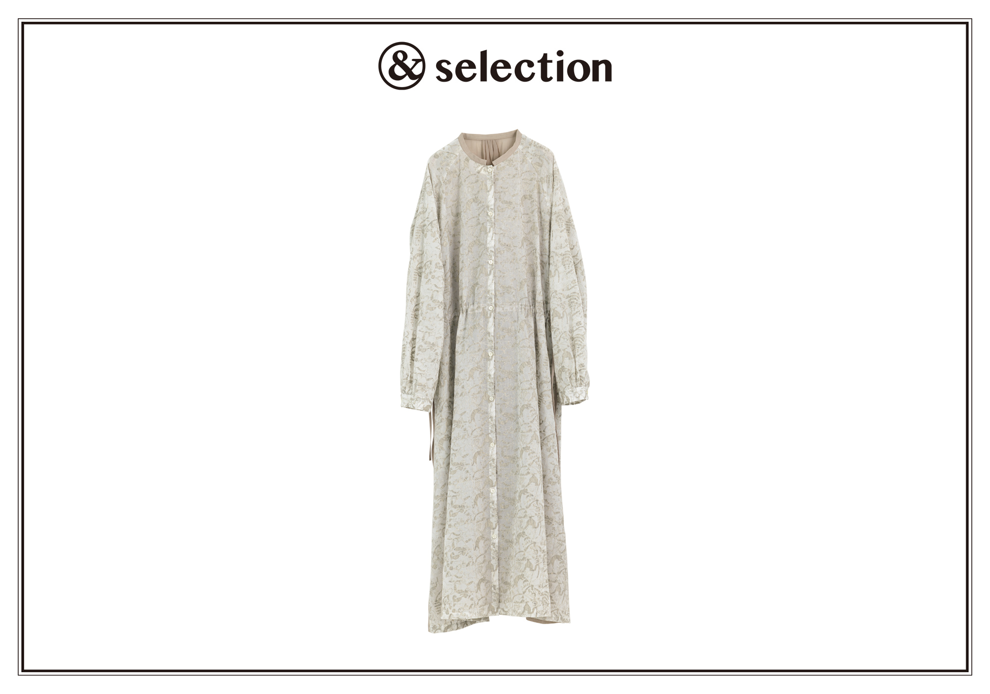 刺繍にこっそり猫が隠れている、〈ロワズィール〉と〈トラネコボンボン〉がコラボしたレースワンピース。