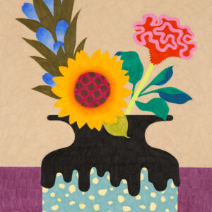 148-illustrator-16 | ヒマワリとケイトウとリンドウ