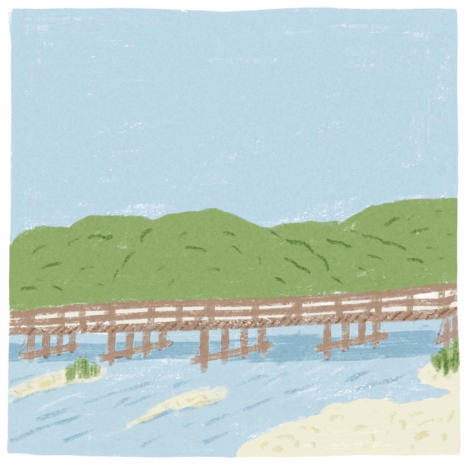 アートと建築とに彩られる嵐山。渡月橋に行くなら、立ち寄りたい2軒。