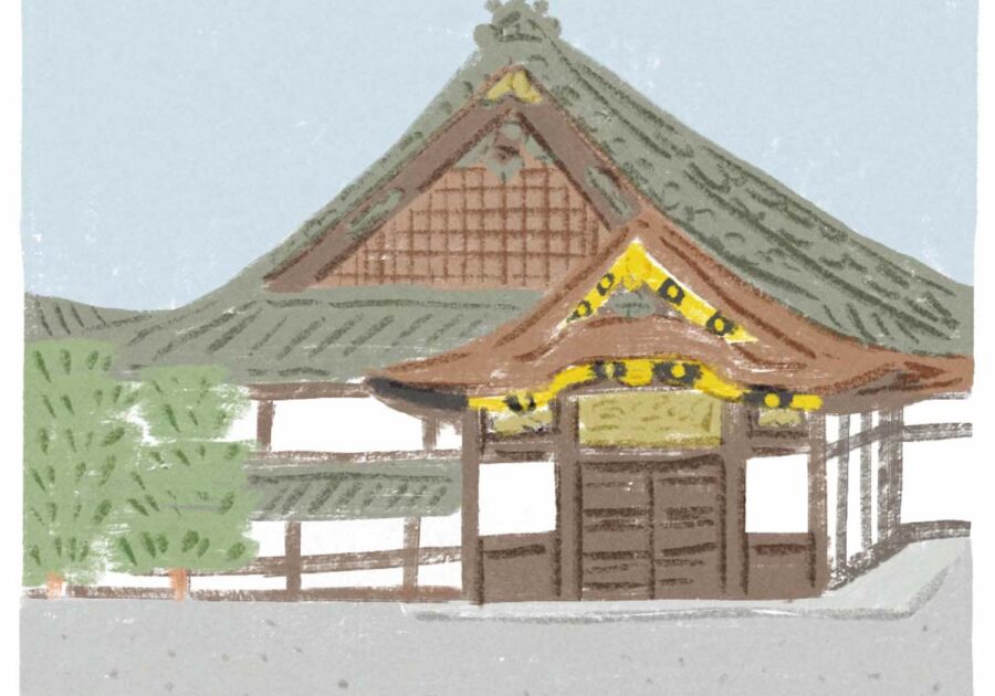 コーヒー激戦区の新顔と、和菓子と。元離宮二条城に行くなら、立ち寄りたい2軒。 | 元離宮二条城　慶長8（1603）年に徳川家康が築城。華やかな彫刻の唐門、徳川慶喜が大政奉還の意思を表明した二の丸御殿など、築城から400年以上を経た今もその荘厳さを伝える。4月上旬から4月中旬は約50種、約300本の桜も見頃に。▷京都市中京区二条通堀川西入二条城町541 ☎075‒841‒0096 8:45～16:00（閉城17:00）12/29～31休 二の丸御殿、本丸御殿の観覧休止日はHP（https://nijo-jocastle.city.kyoto.lg.jp）にて 入城料￥800