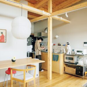 居所によって、眺めが変わる楽しみを。50平米のふたり暮らし。キッチンはマットな磁器質タイル。気に入って集めている現代作家のマグカップを並べて愛でている。スチールラックには高機能電動グラインダーなどを。 | キッチンはマットな磁器質タイル。気に入って集めている現代作家のマグカップを並べて愛でている。スチールラックには高機能電動グラインダーなどを。