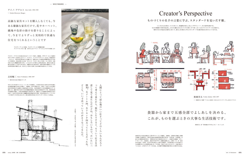 ものづくりの名手の言葉に学ぶ、スタンダードを見いだす眼。も優れたものづくりの担い手であった７人のクリエイターの言葉から、暮らしを豊かにするスタンダードを選び取るためのヒントを学ぶ。 | 企画「ものづくりの名手の言葉に学ぶ、スタンダードを見いだす眼」では、７人のクリエイターが残した言葉から、暮らしを豊かにするスタンダードを選び取るためのヒントを学ぶ。