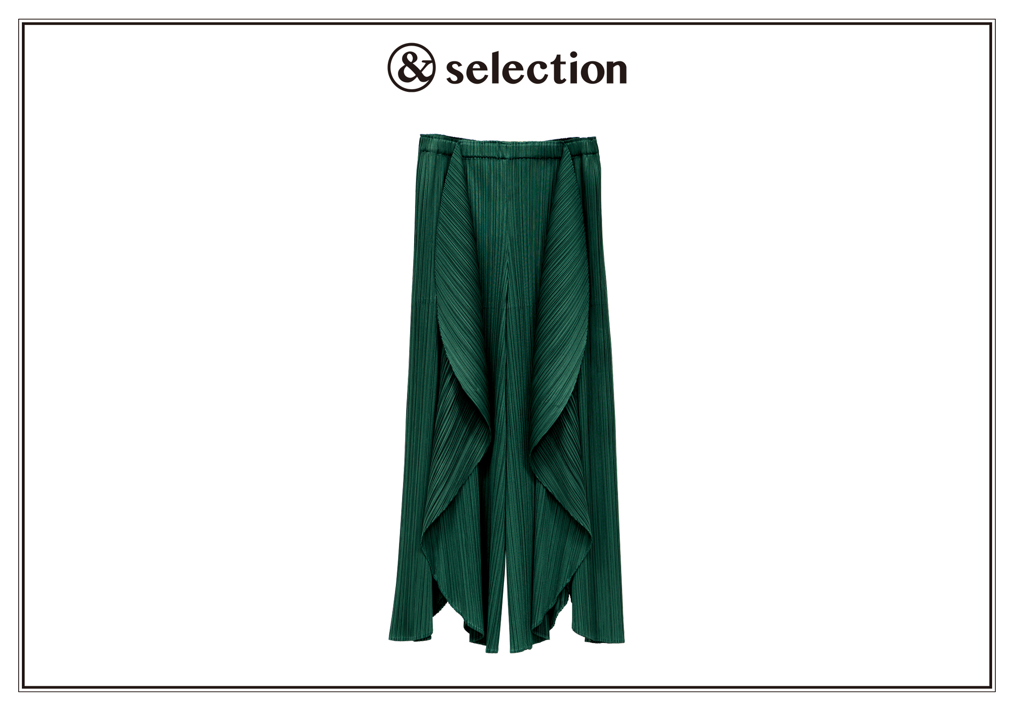 葉のフォルムのようなパンツを、〈プリーツ プリーズ イッセイ ミヤケ〉から。
