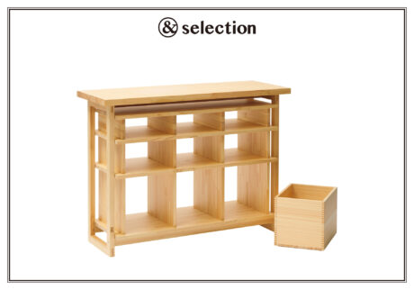 細部にまで工夫が光る、ヒノキで作った〈ザ・コンランショップ〉の棚＆ボックス。