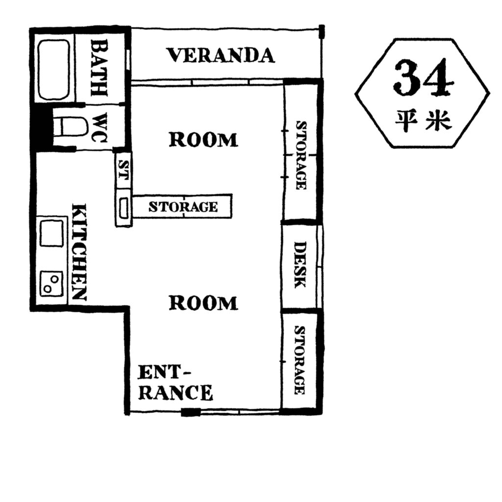 建築家ユニット「ワークショップ」の谷内田章夫が手がけた小規模マンション。向かい合う形で窓があり、日当たりも良好。