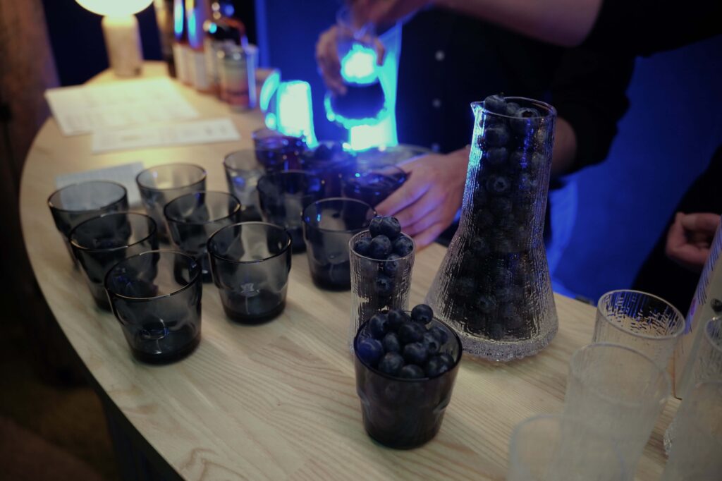 ブルーベリージュースは、フィンエアーのシグネチャードリンク。