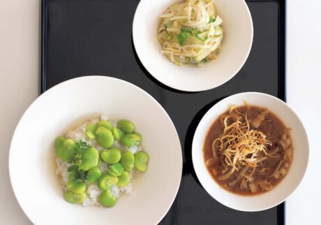 旬の魅力が味わえる3品。定食として3品一緒に食べると、それぞれの良さが、より一層伝わってきます。