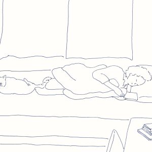 〈母と猫〉イラストレーター 鳥屋 菜々子 のイラスト | 母と猫 〈母と猫〉イラストレーター 鳥屋 菜々子 のイラスト | 母と猫