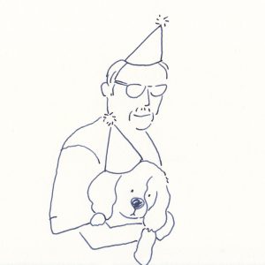 〈老人と犬〉イラストレーター 鳥屋 菜々子 のイラスト | 老人と犬
